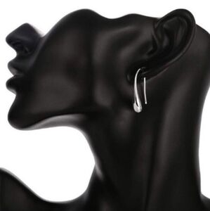 Sterling Silver Puffed Teardrop Earrings